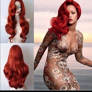 RED WIG-Beautiful long red curly wig!Halloween!